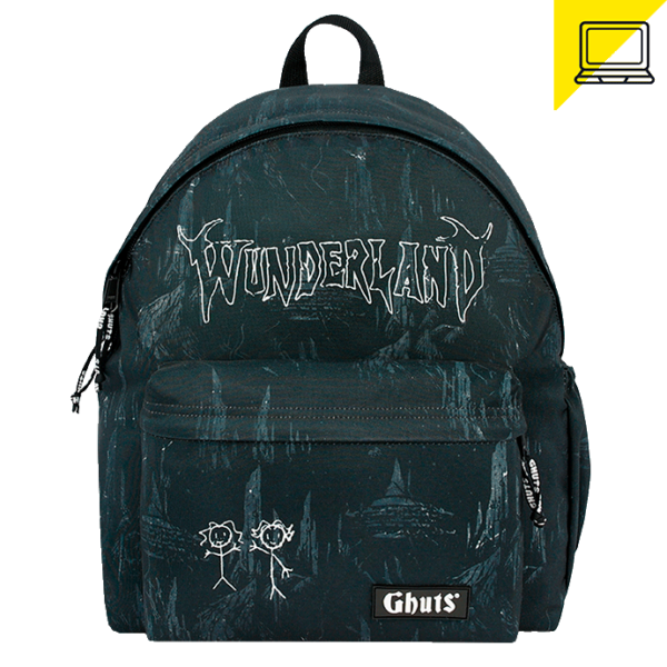 Mochila Clássica PC - Wunderland X Ghuts - Black and White