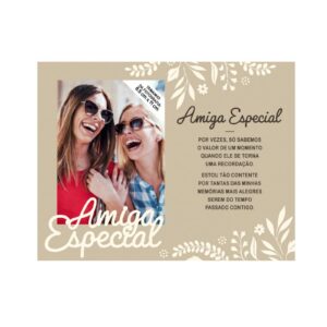 Moldura de Madeira "Amiga Especial"