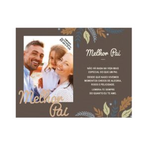 Moldura de Madeira "Melhor Pai"