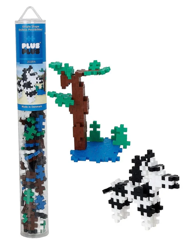Blocos de Construção PLUS PLUS - Zebra (100 Peças)