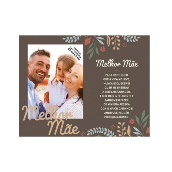 Moldura de Madeira "Melhor Mãe "